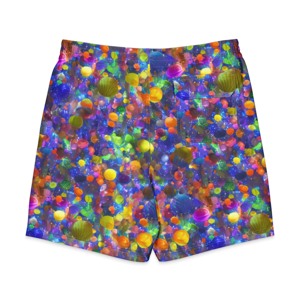 Chromatic Candy on Men's Board Shorts — Back