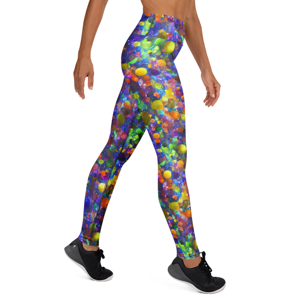 Chromatic Candy on Yoga Leggings — Right