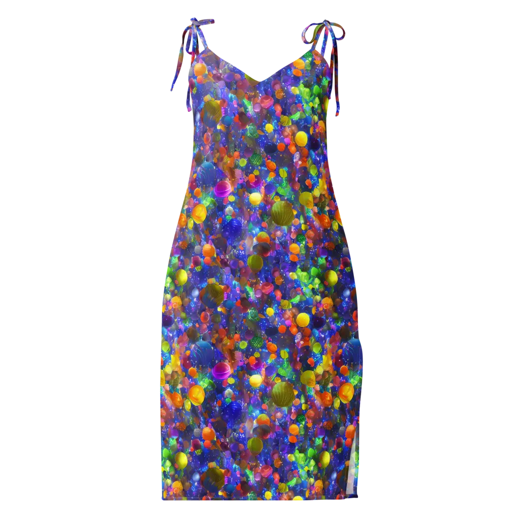 Chromatic Candy on Slip Dress — Front