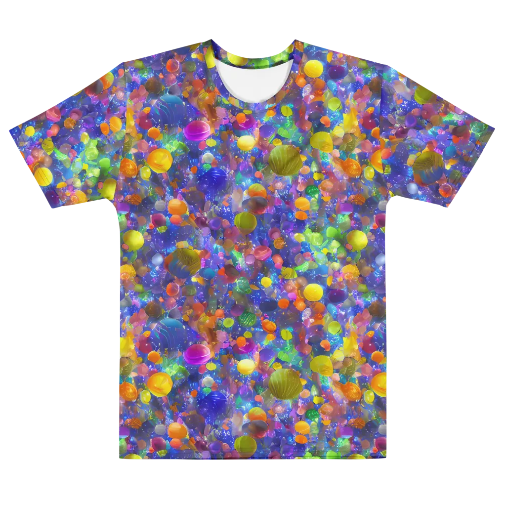 Chromatic Candy on Men's Cotton Crew Neck T-Shirt — Front