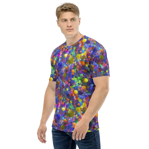 Chromatic Candy on a Men's Crew Neck T-Shirt