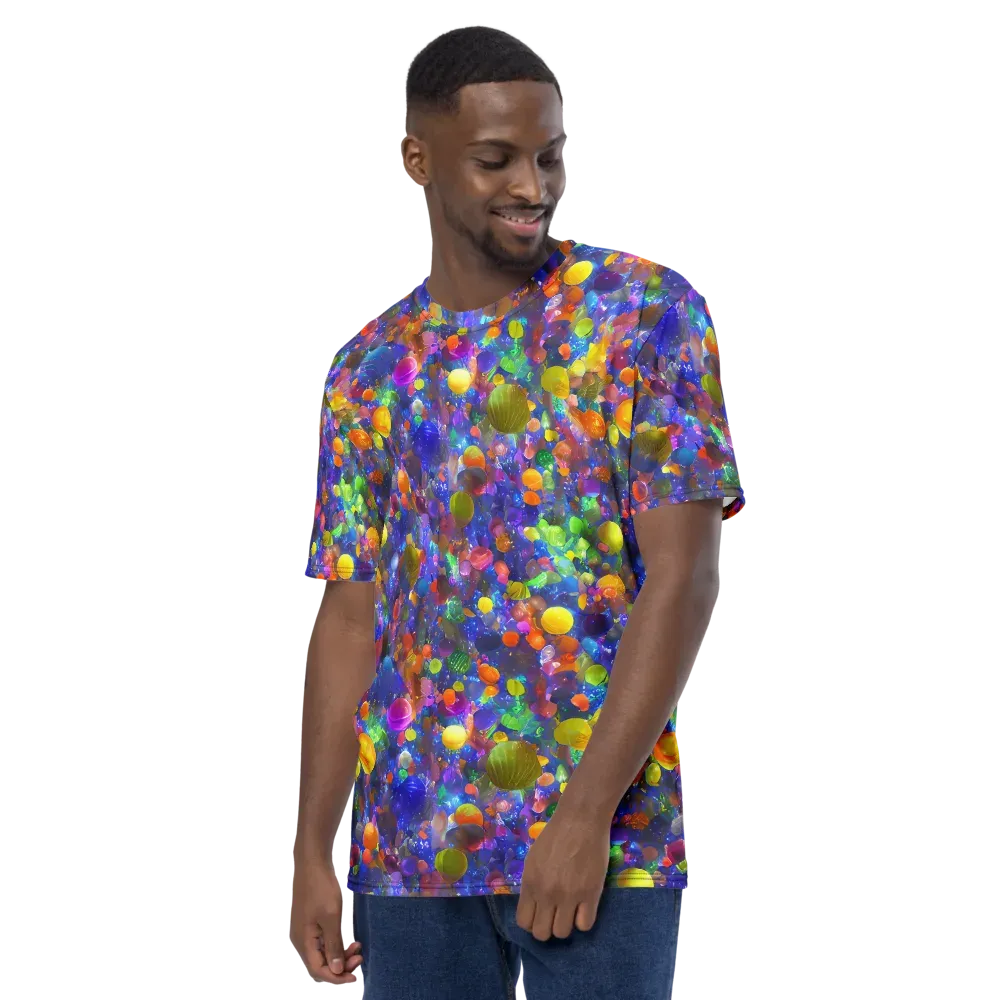 Chromatic Candy on Men's Crew Neck T-Shirt — Left