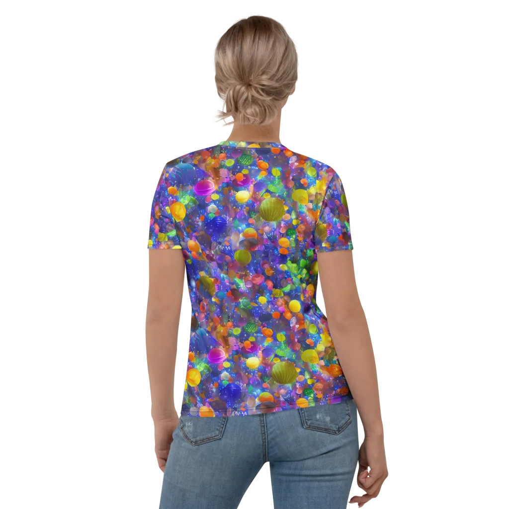Chromatic Candy on Women's Crew Neck T-Shirt — Back