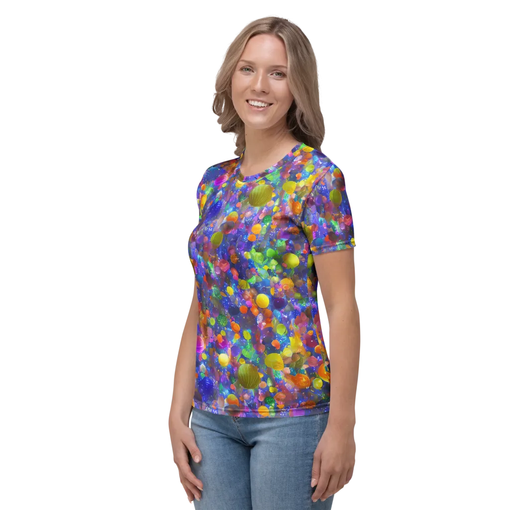 Chromatic Candy on Women's Crew Neck T-Shirt — Left