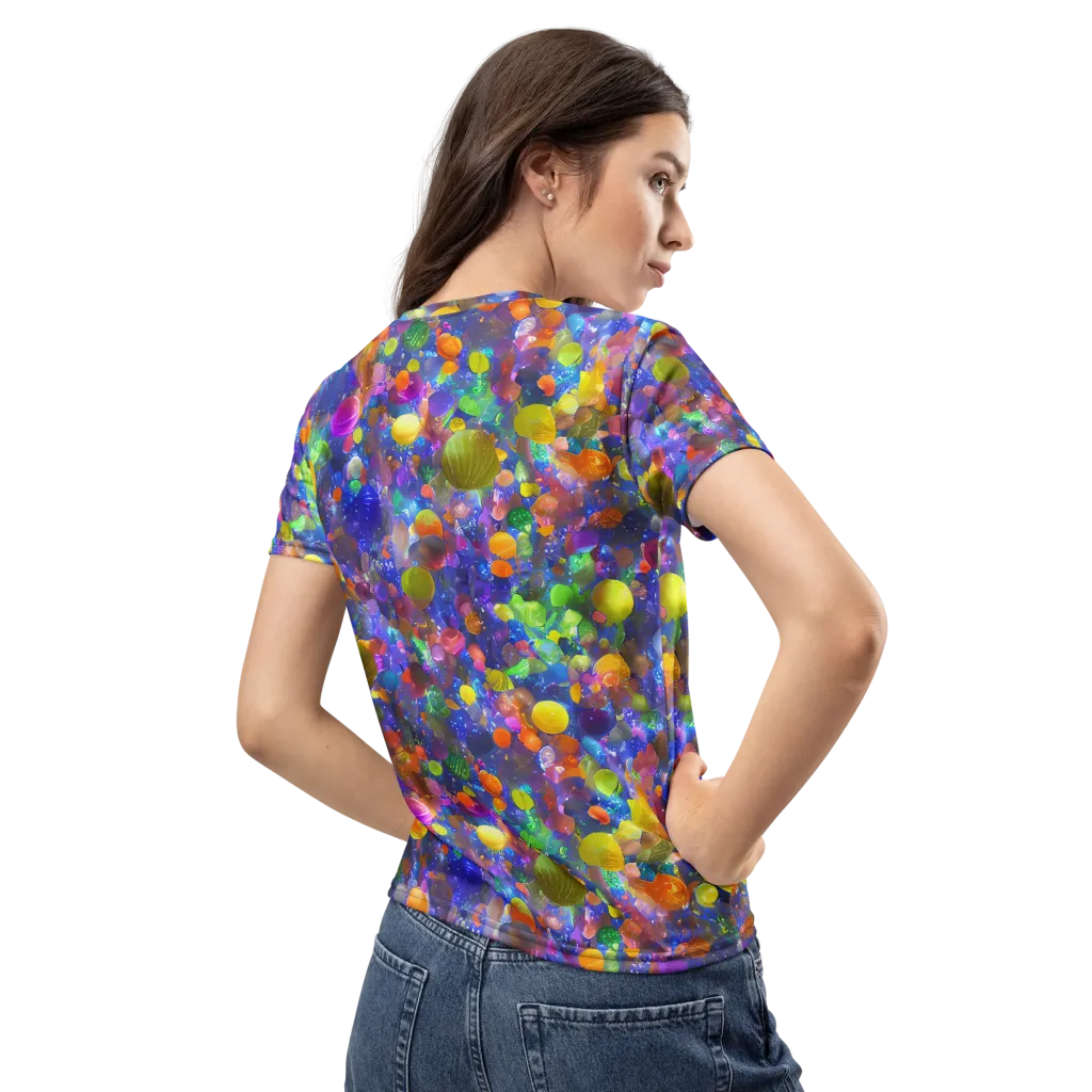 Chromatic Candy on Women's Crew Neck T-Shirt — Back