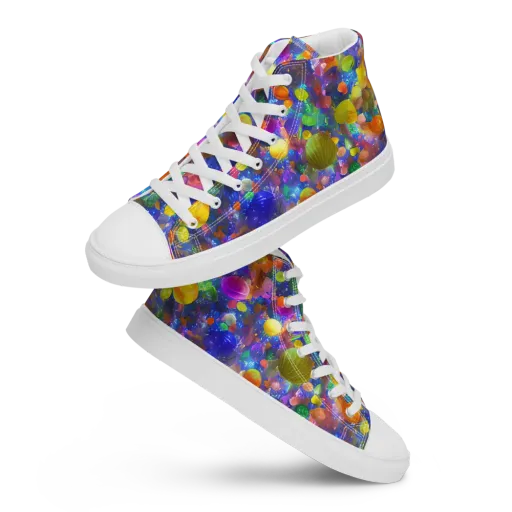 Chromatic Candy on a Women's High Top Canvas Shoes