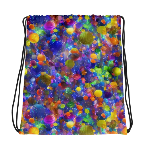 Chromatic Candy on a Drawstring Bag