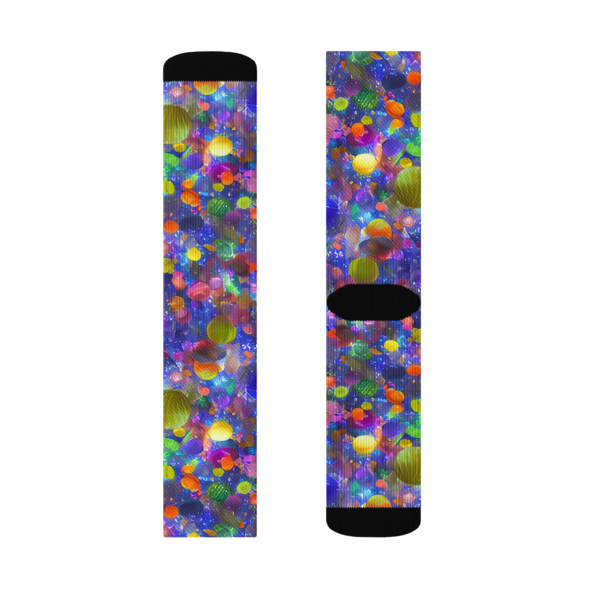 Chromatic Candy on Socks — Left Sock