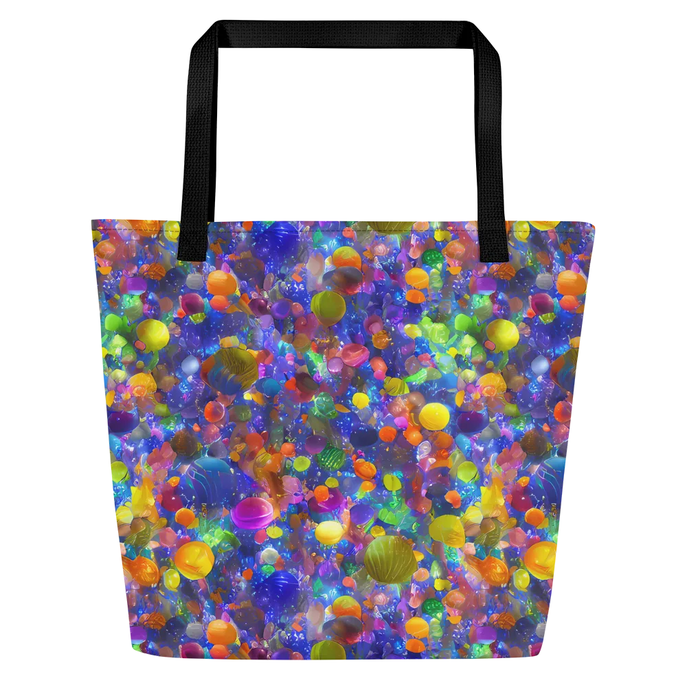 Chromatic Candy on Large Tote Bag W/ Pocket — Front