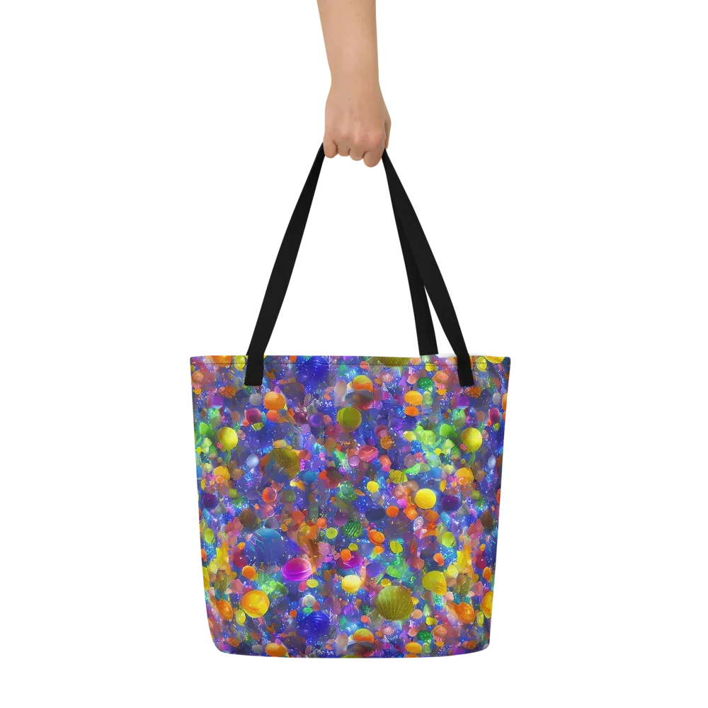 Chromatic Candy on Large Tote Bag W/ Pocket — Front