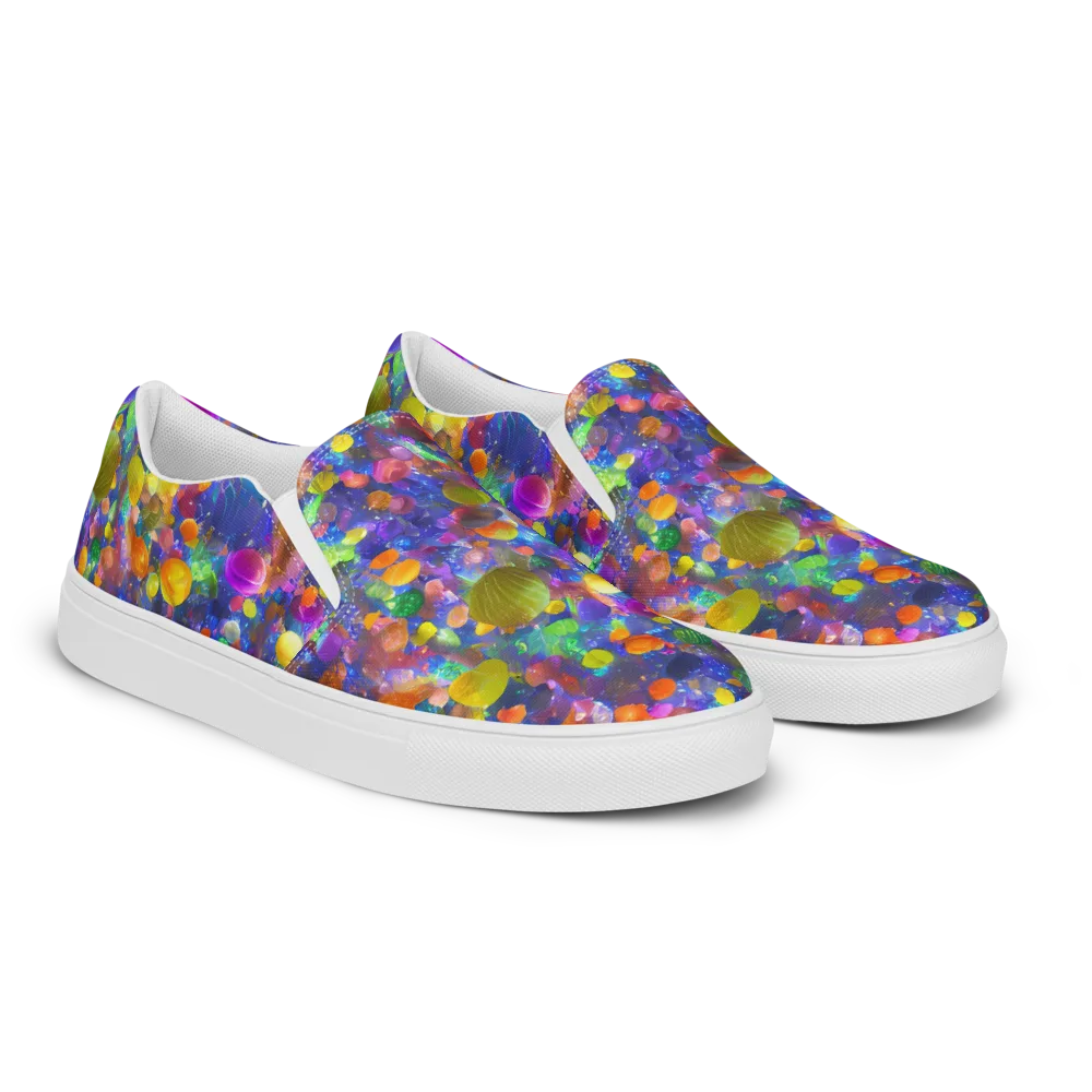 Chromatic Candy on Women's Slip-On Canvas Shoes — Right Front