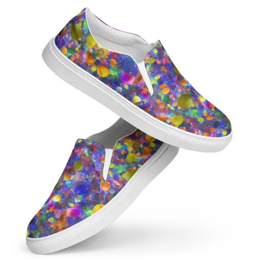 Chromatic Candy on a Women's Slip-On Canvas Shoes