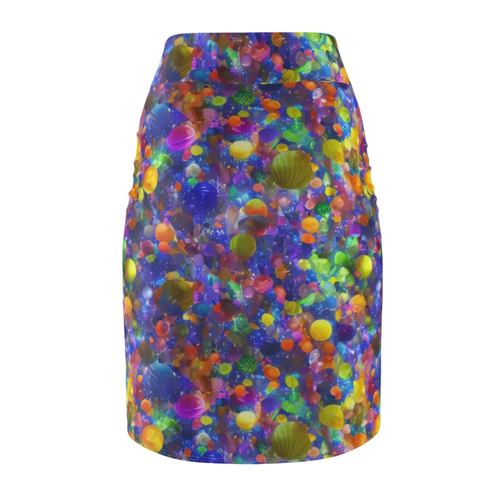 Chromatic Candy on Pencil Skirt — Back