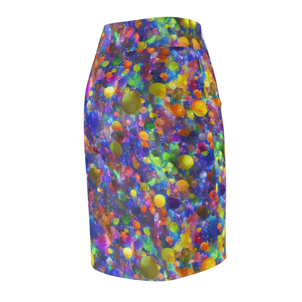 Chromatic Candy on Pencil Skirt — Back Side