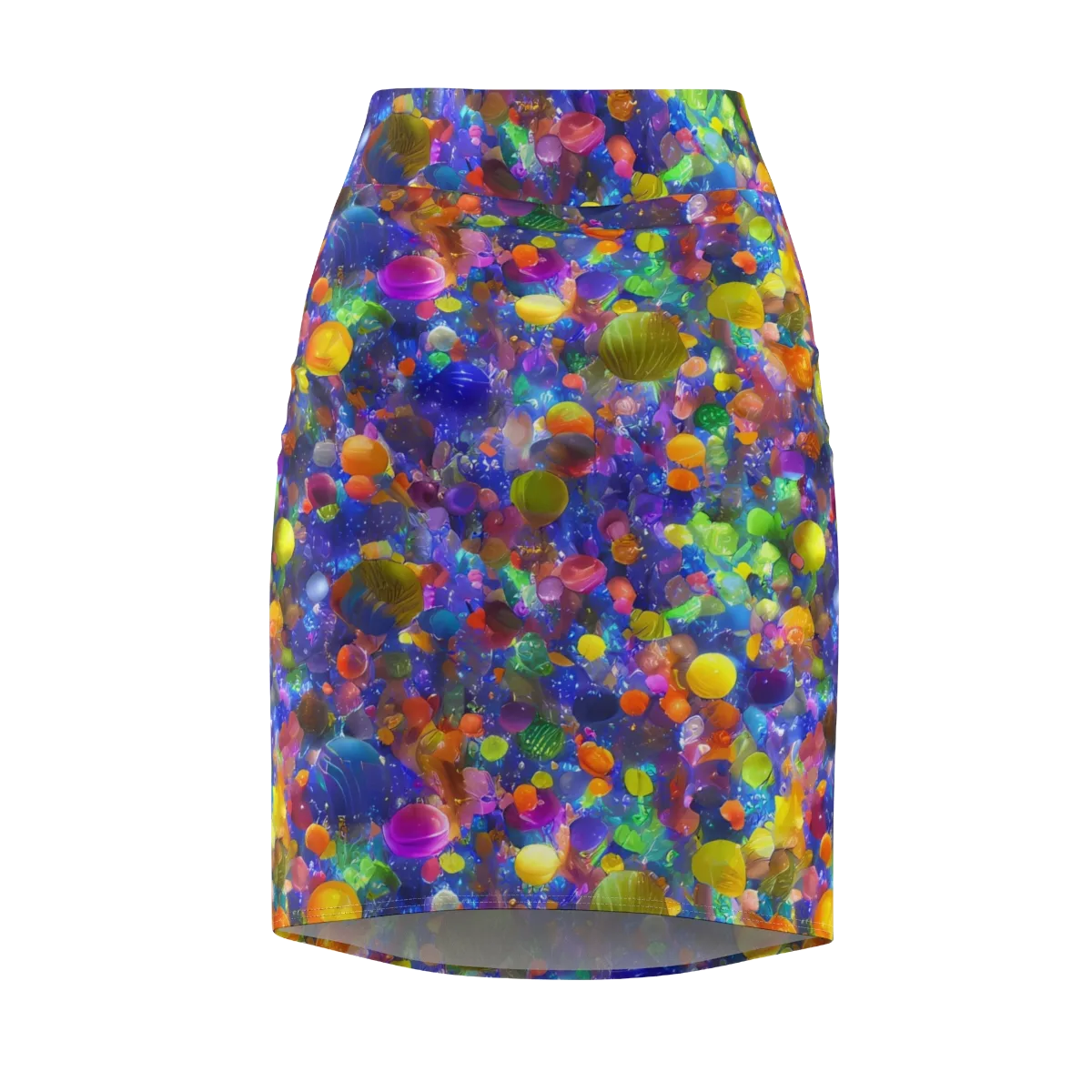 Chromatic Candy on Pencil Skirt — Front