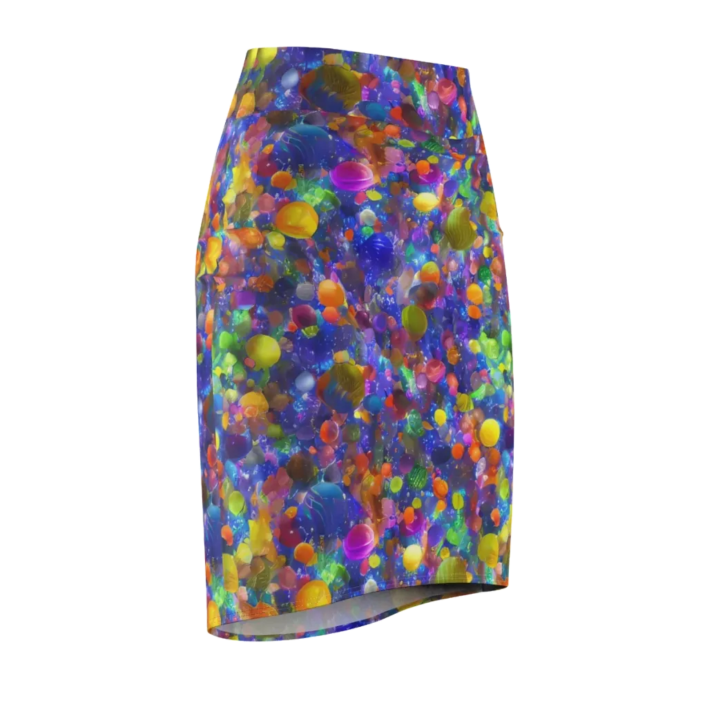 Chromatic Candy on Pencil Skirt — Front Side
