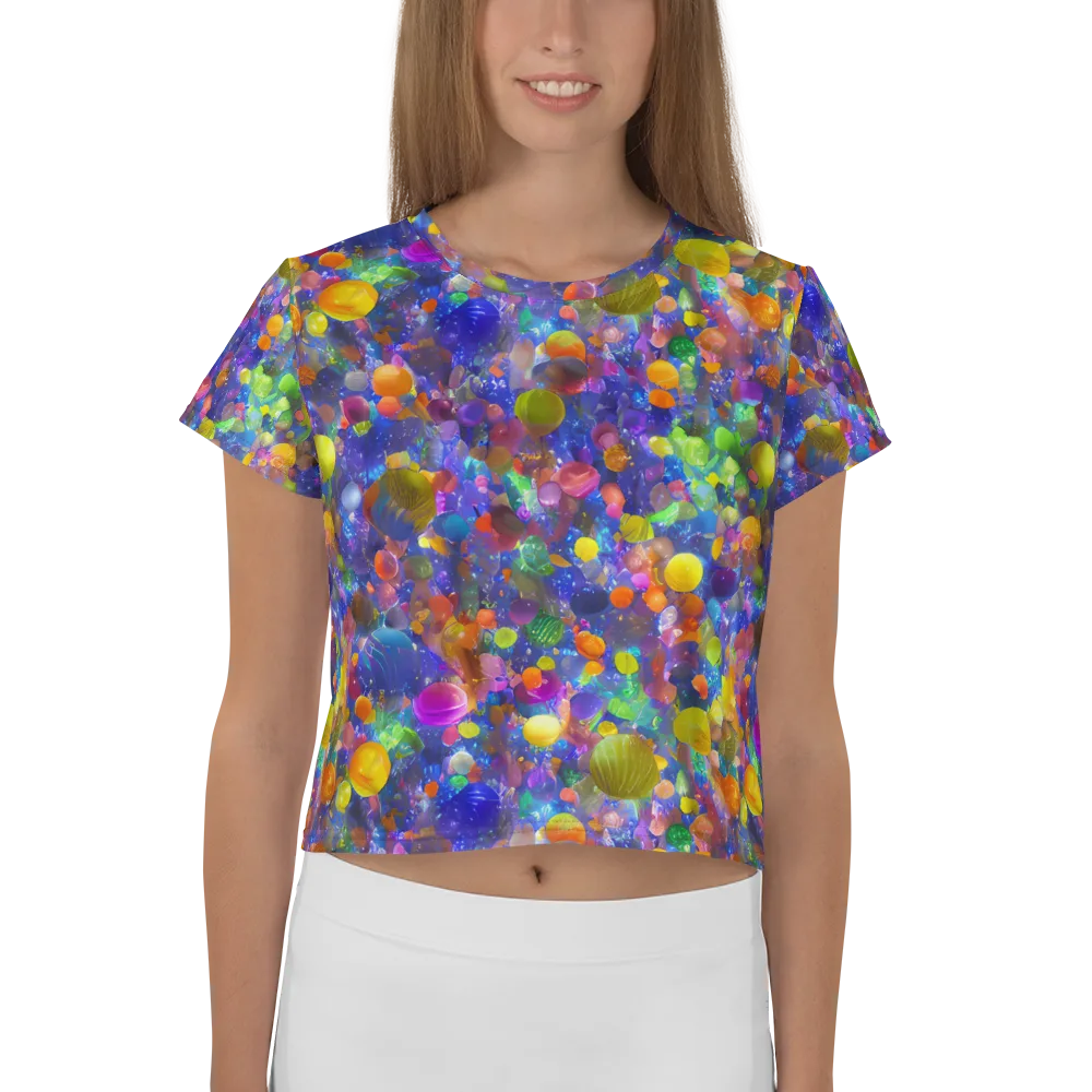 Chromatic Candy on Crop Tee — Front