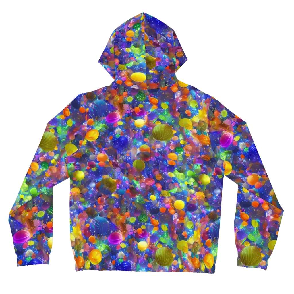 Chromatic Candy on Women's Full-Zip Hoodie — Back