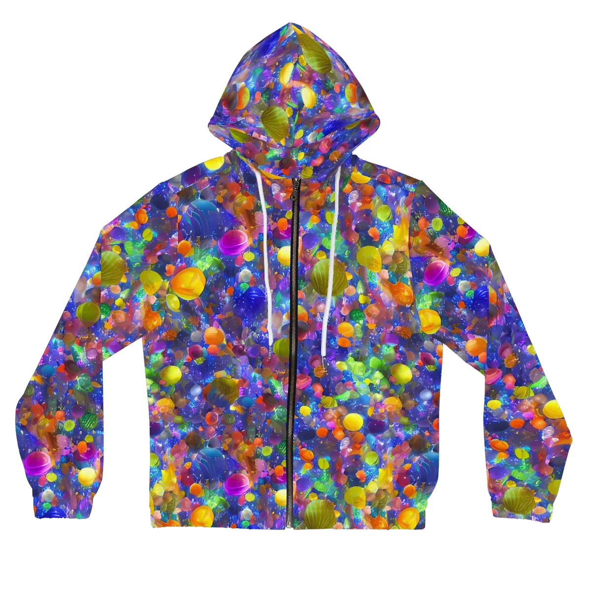 Chromatic Candy on Women's Full-Zip Hoodie — Front