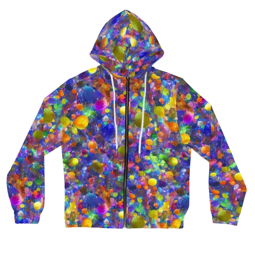 Chromatic Candy on a Women's Full-Zip Hoodie