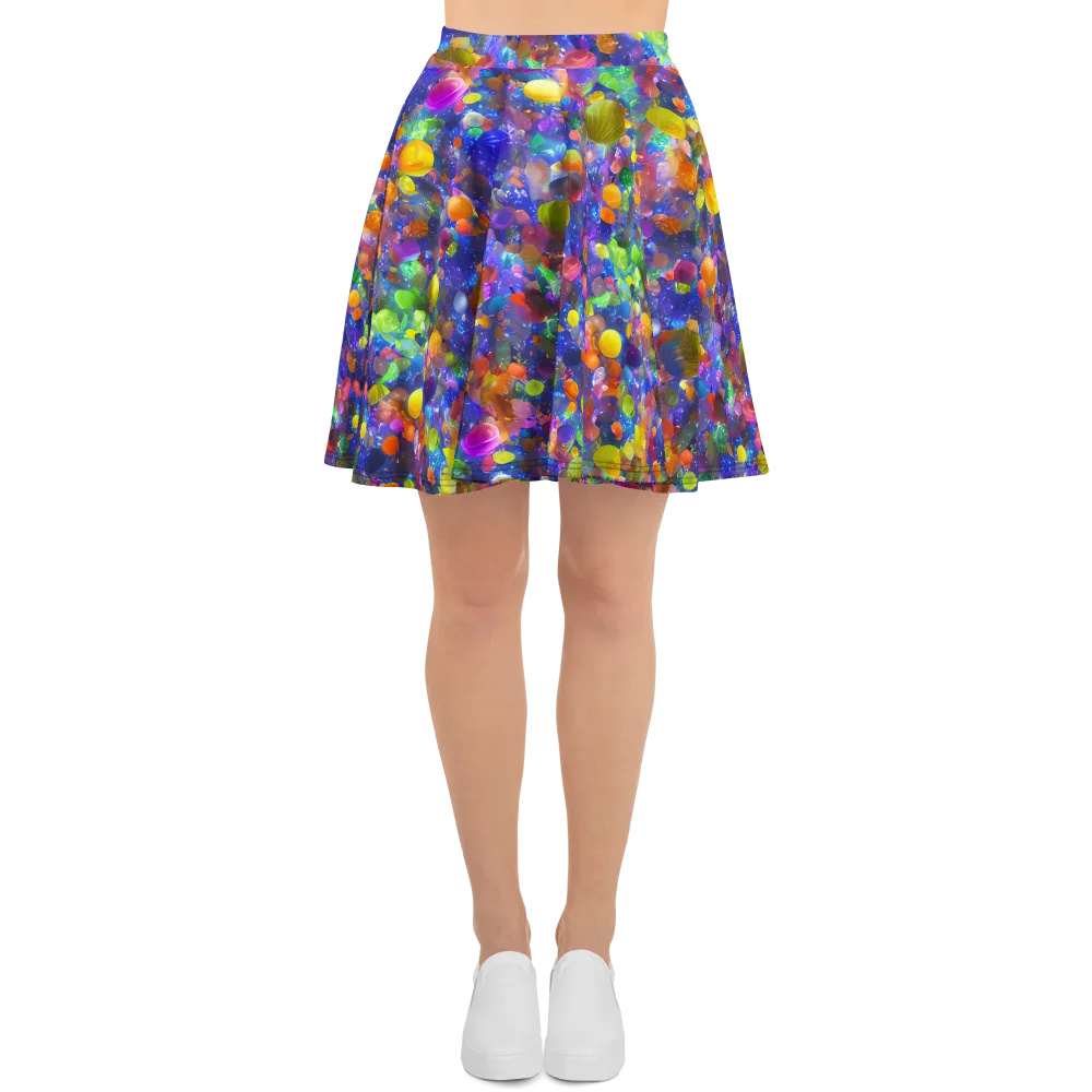 Chromatic Candy on Skater Skirt — Front
