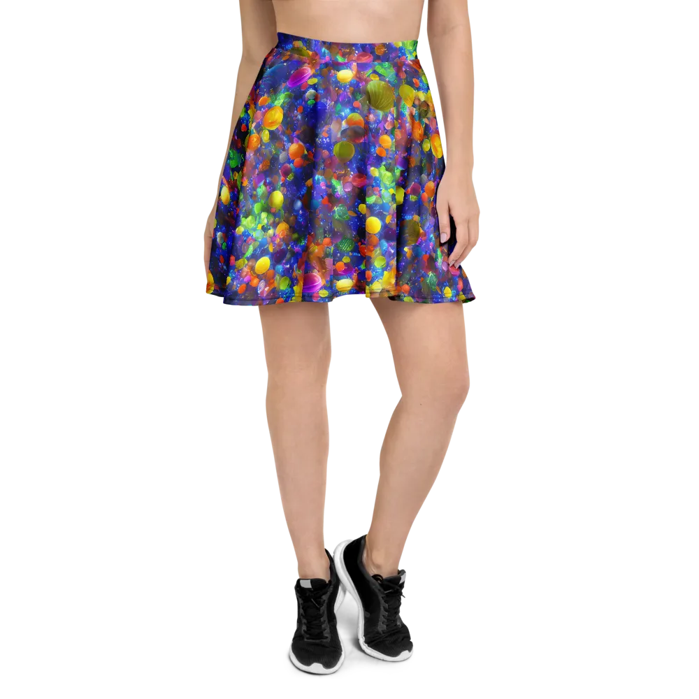 Chromatic Candy on Skater Skirt — Front