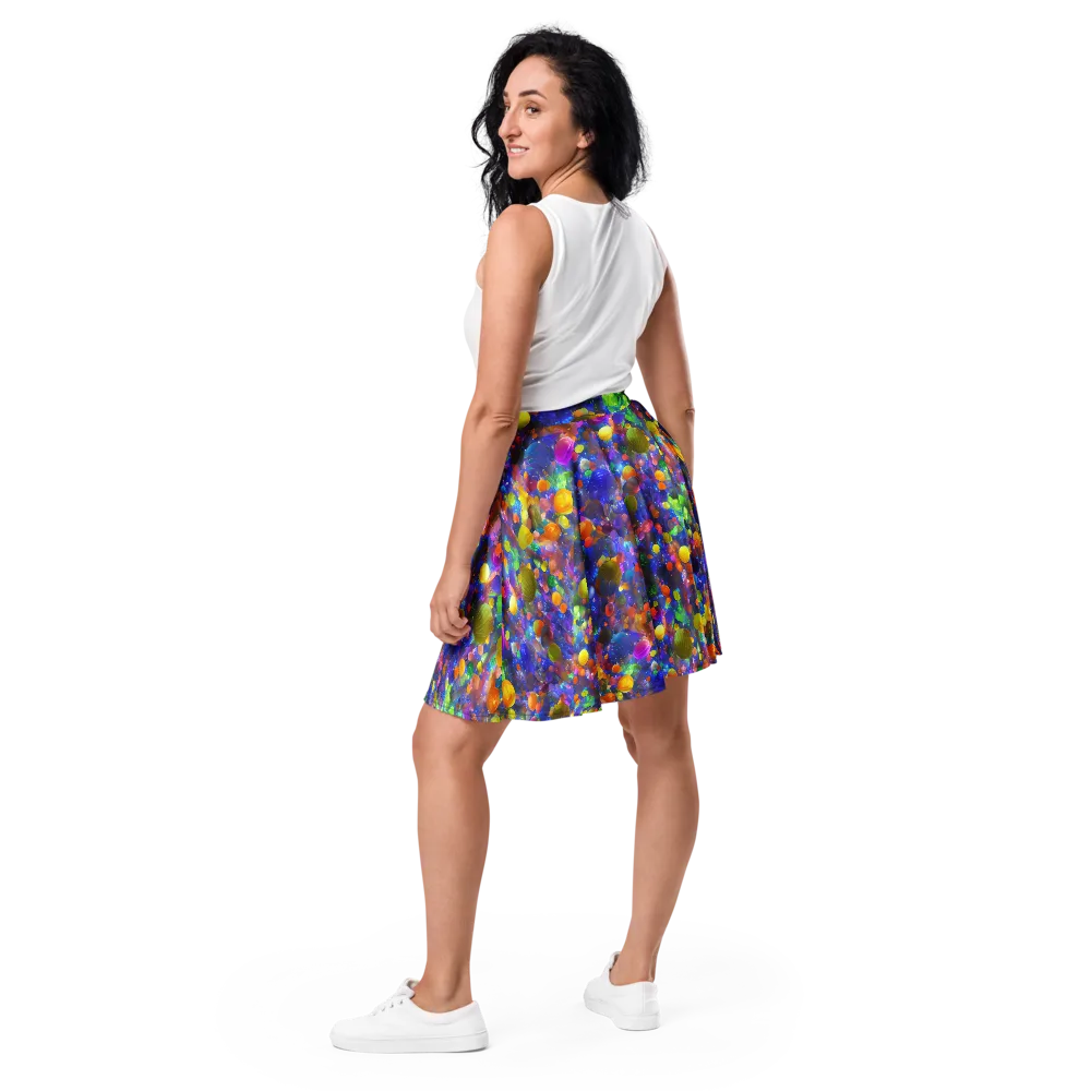 Chromatic Candy on Skater Skirt — Back