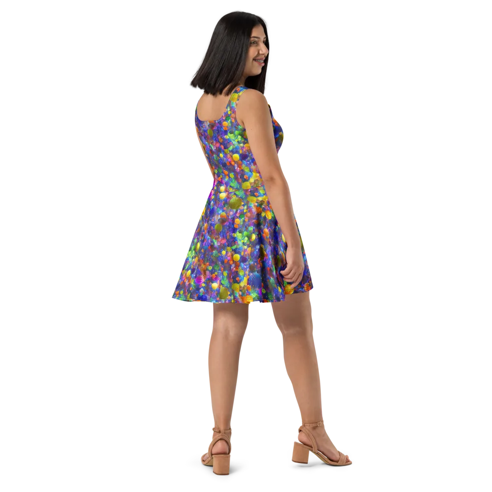 Chromatic Candy on Skater Dress — Right