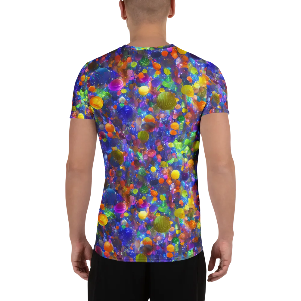 Chromatic Candy on Men's Athletic T-Shirt — Back