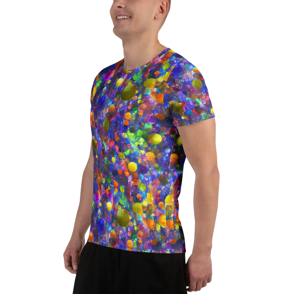Chromatic Candy on Men's Athletic T-Shirt — Left