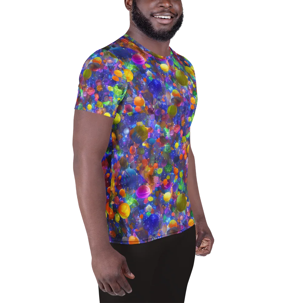 Chromatic Candy on Men's Athletic T-Shirt — Right