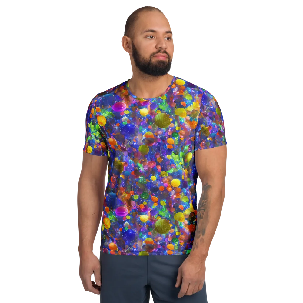 Chromatic Candy on Men's Athletic T-Shirt — Front