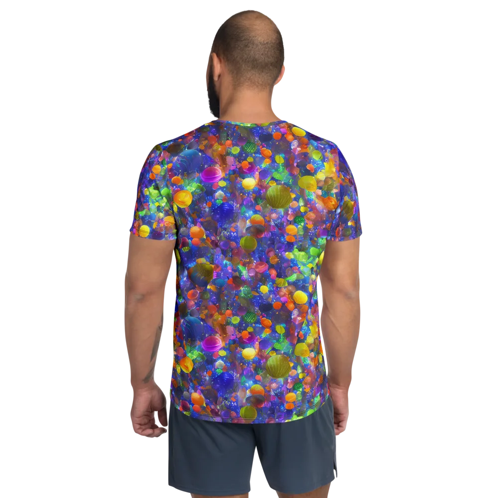 Chromatic Candy on Men's Athletic T-Shirt — Back