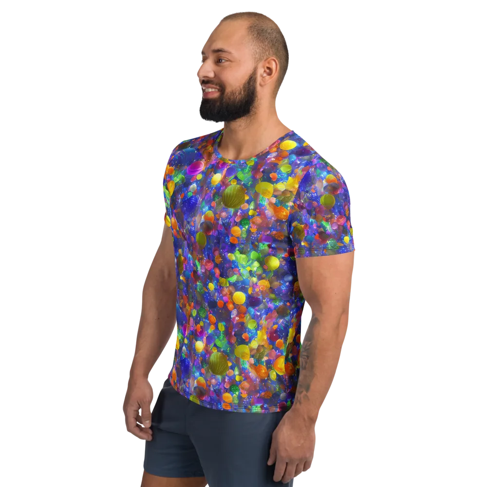 Chromatic Candy on Men's Athletic T-Shirt — Left