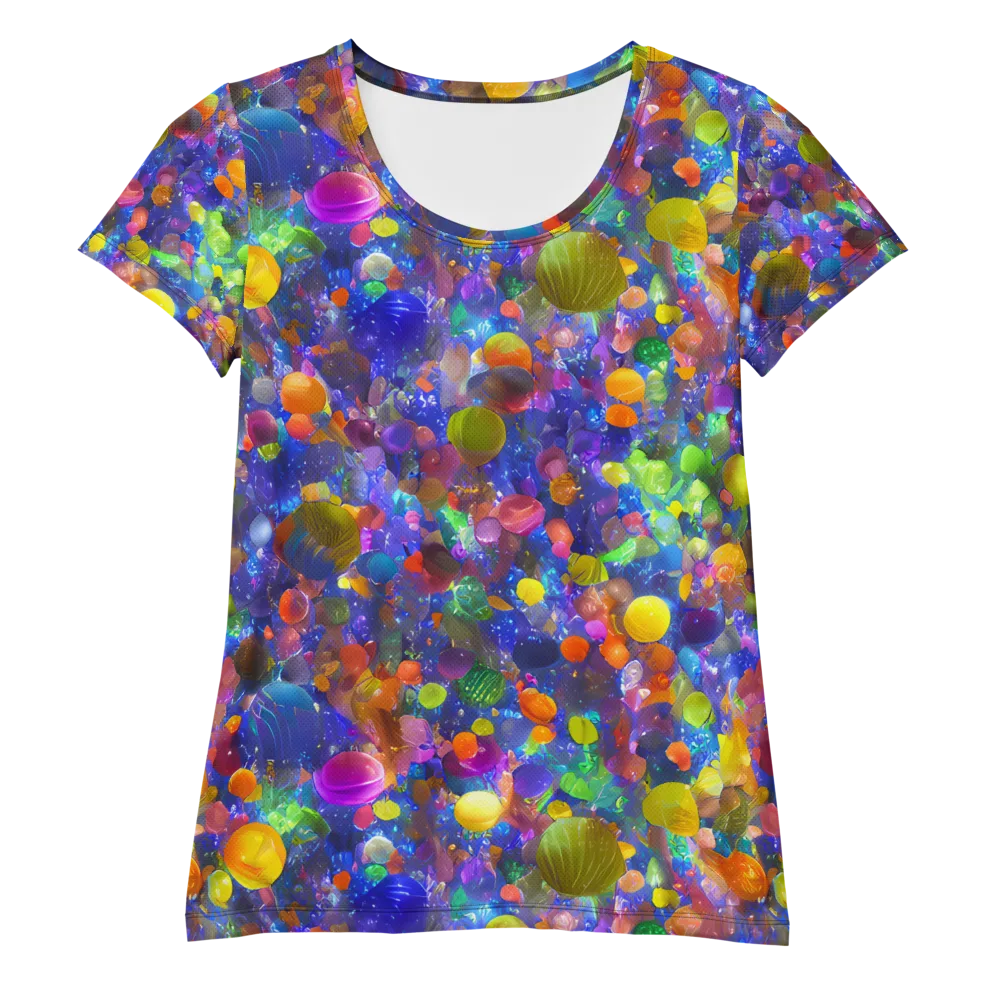 Chromatic Candy on Women's Athletic T-Shirt — Front
