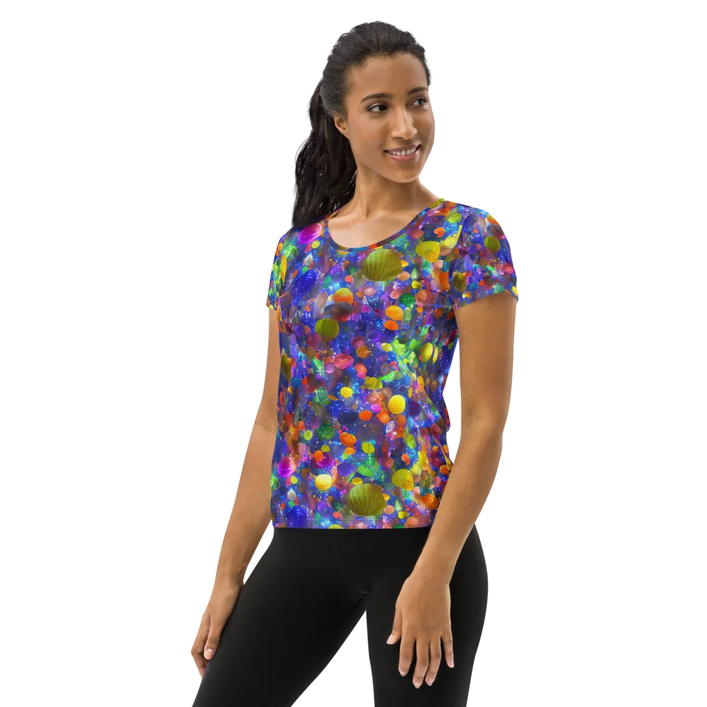 Chromatic Candy on Women's Athletic T-Shirt — Left