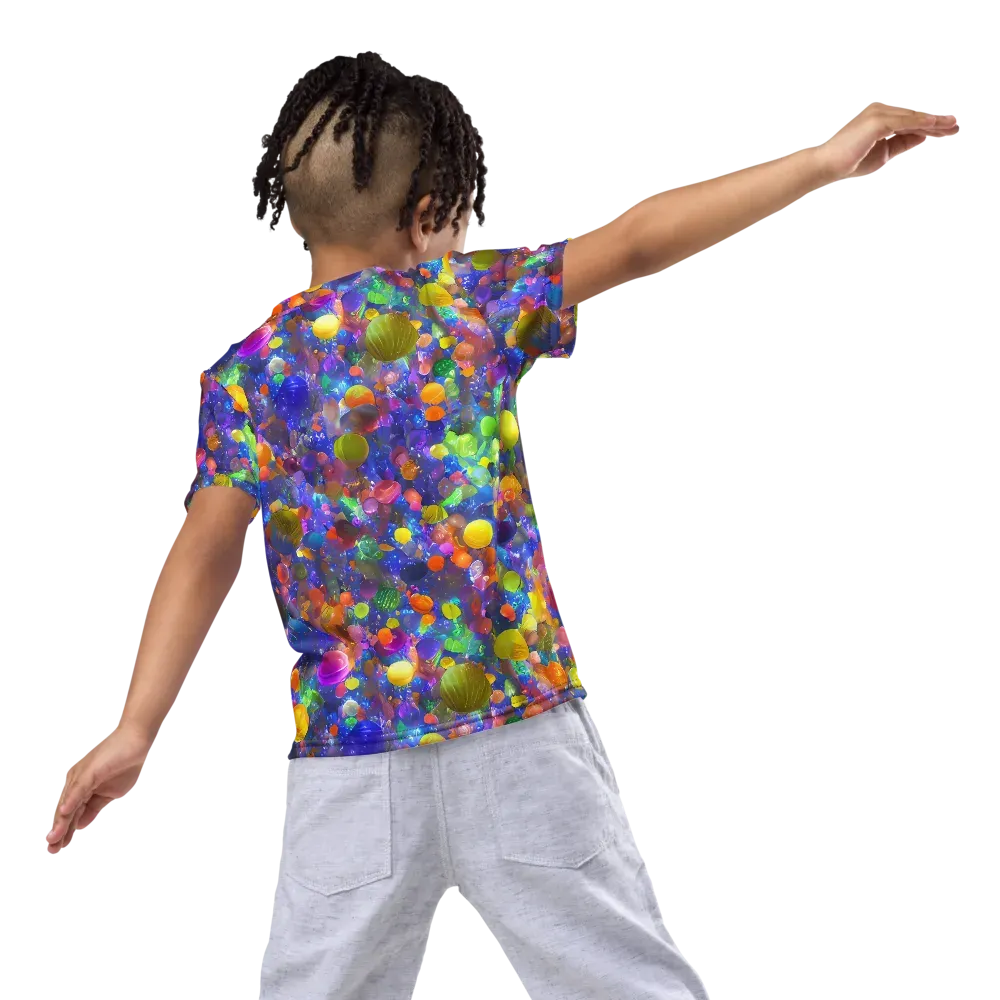Chromatic Candy on Kids Crew Neck T-Shirt — Back