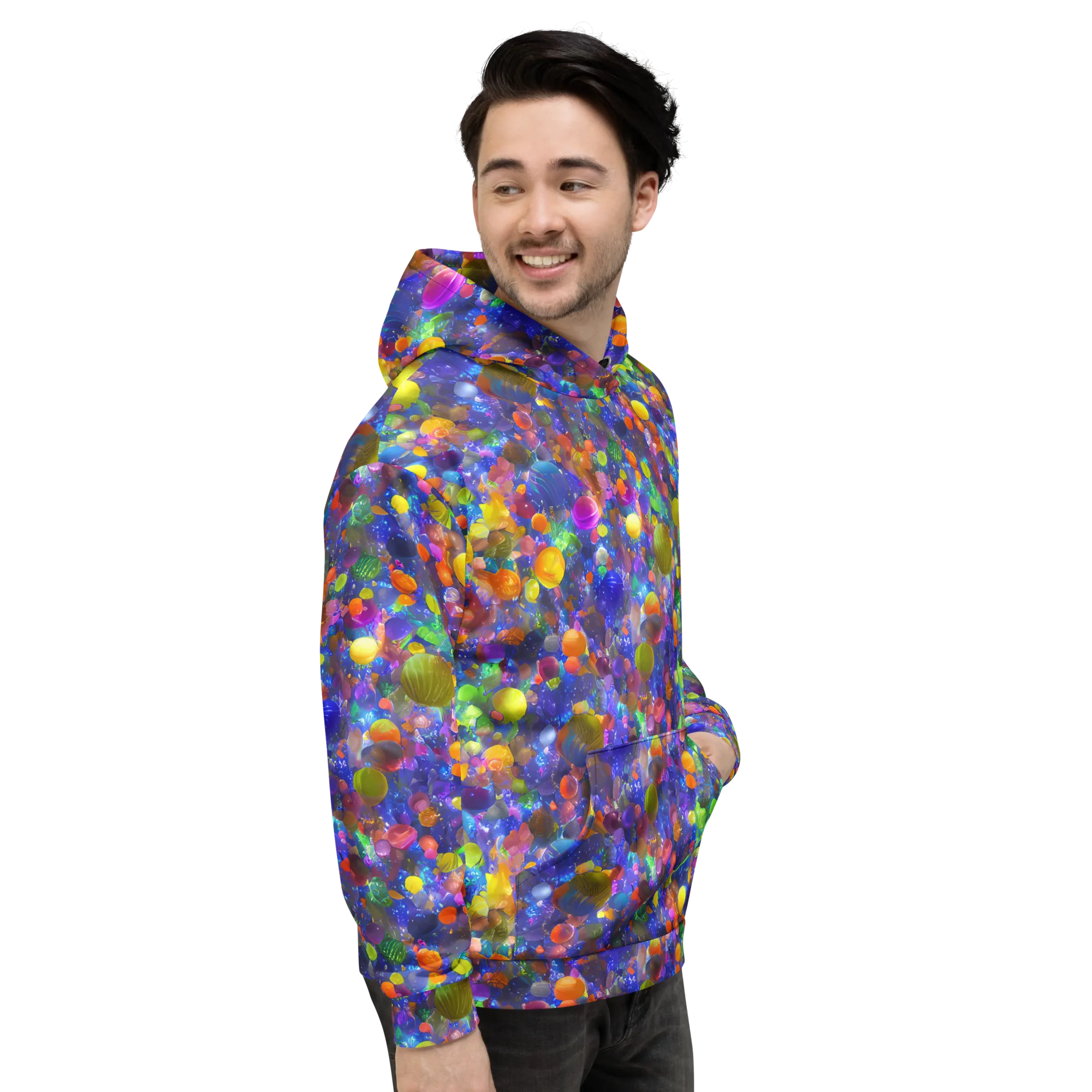 Chromatic Candy on Hoodie — Right