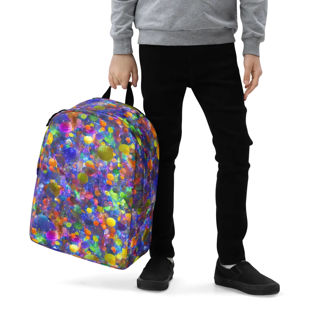 Chromatic Candy on Minimalist Backpack — Zoomed-in
