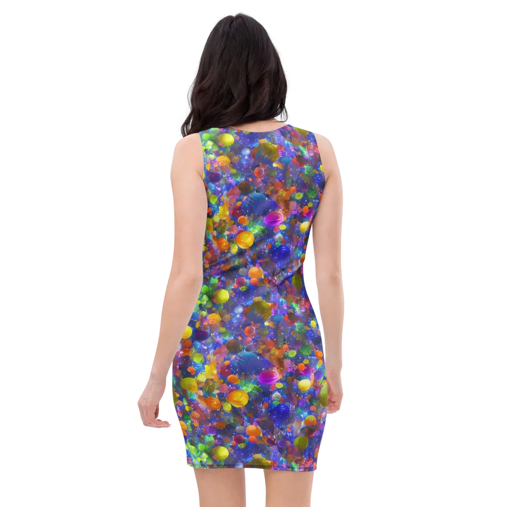 Chromatic Candy on Bodycon Dress — Back