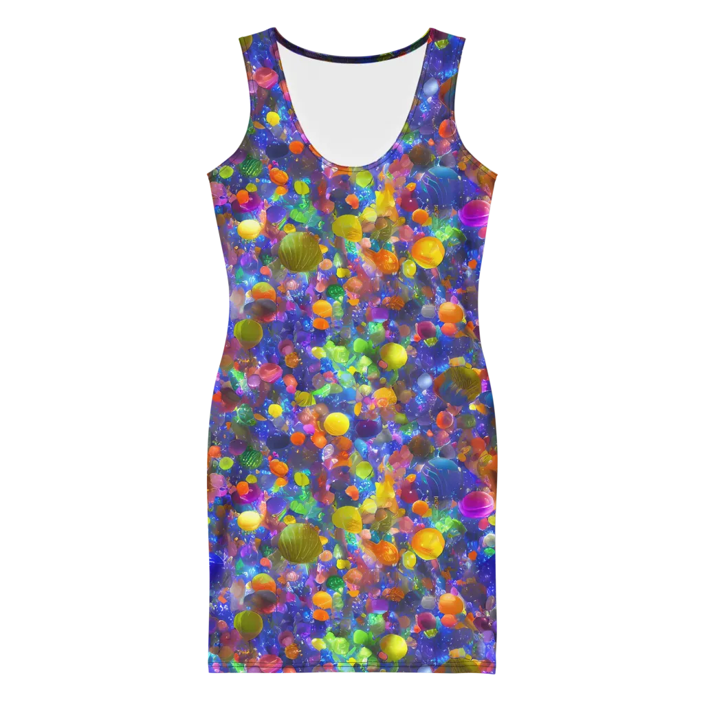 Chromatic Candy on Bodycon Dress — Front