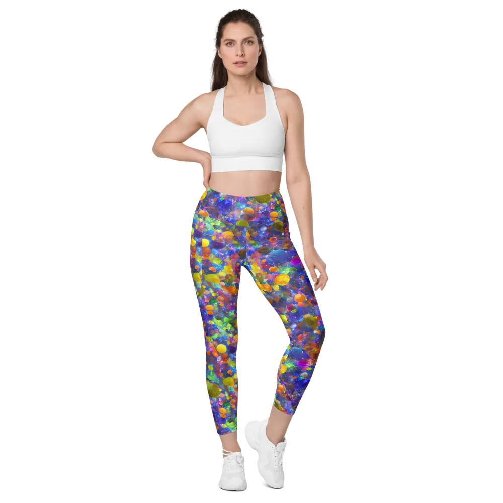 Chromatic Candy on Leggings with Pockets — Front