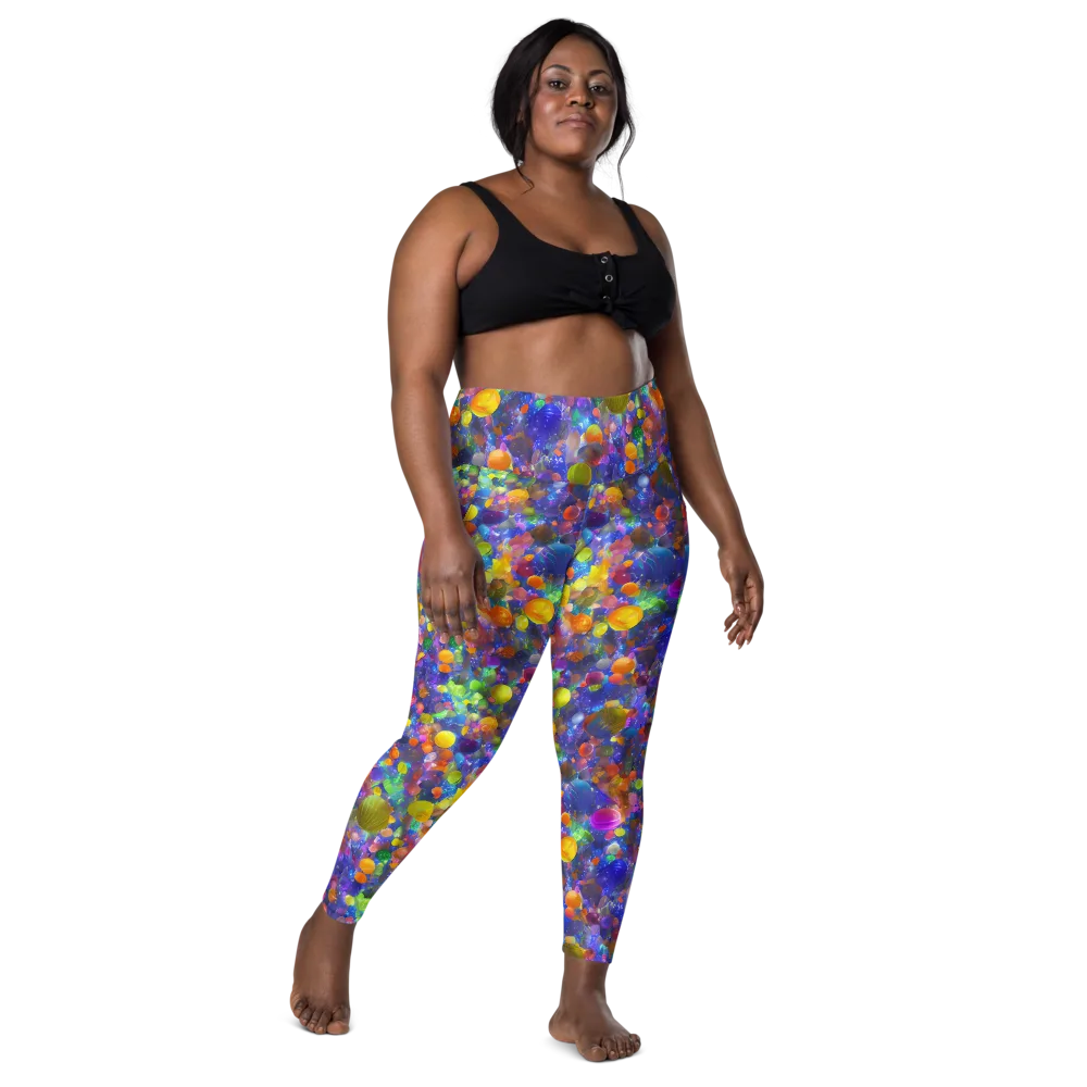 Chromatic Candy on Leggings with Pockets — Front