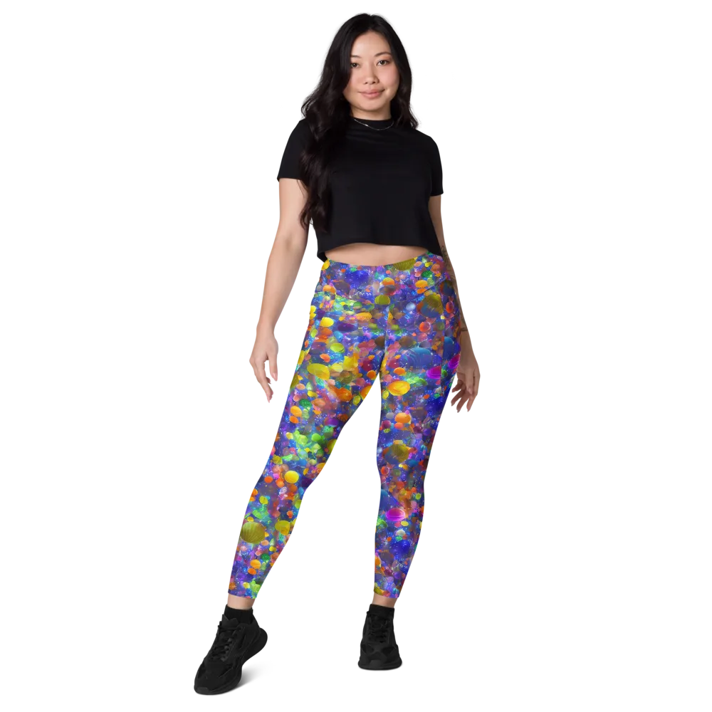 Chromatic Candy on Leggings with Pockets — Front