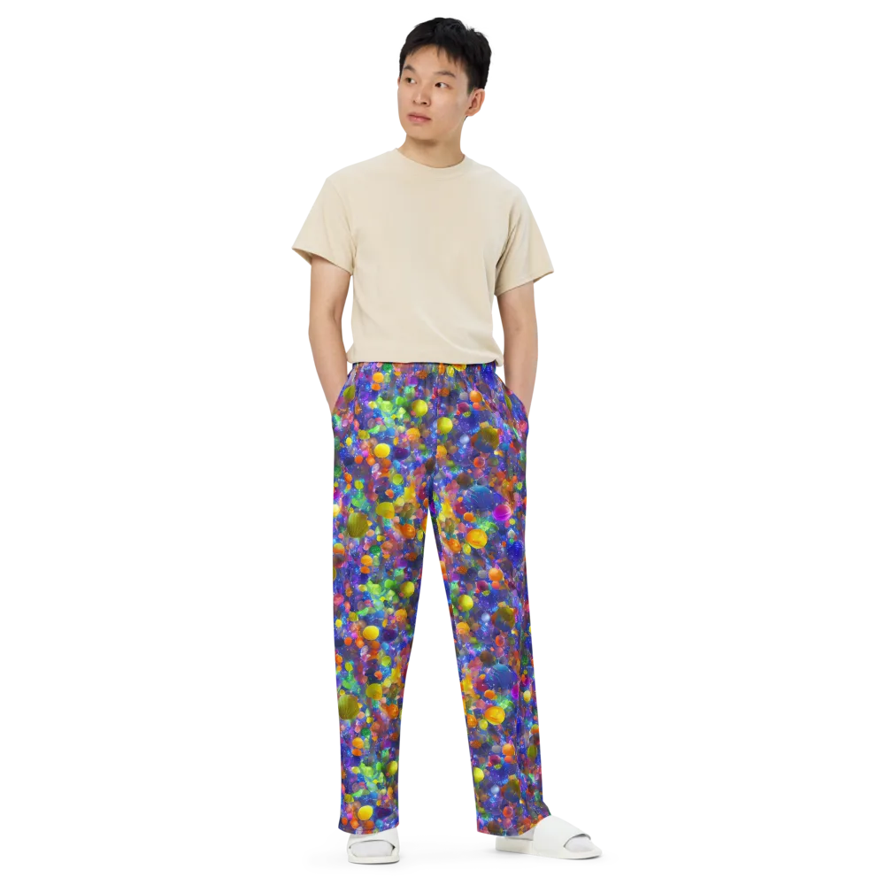 Chromatic Candy on Wide-Leg Pants — Front