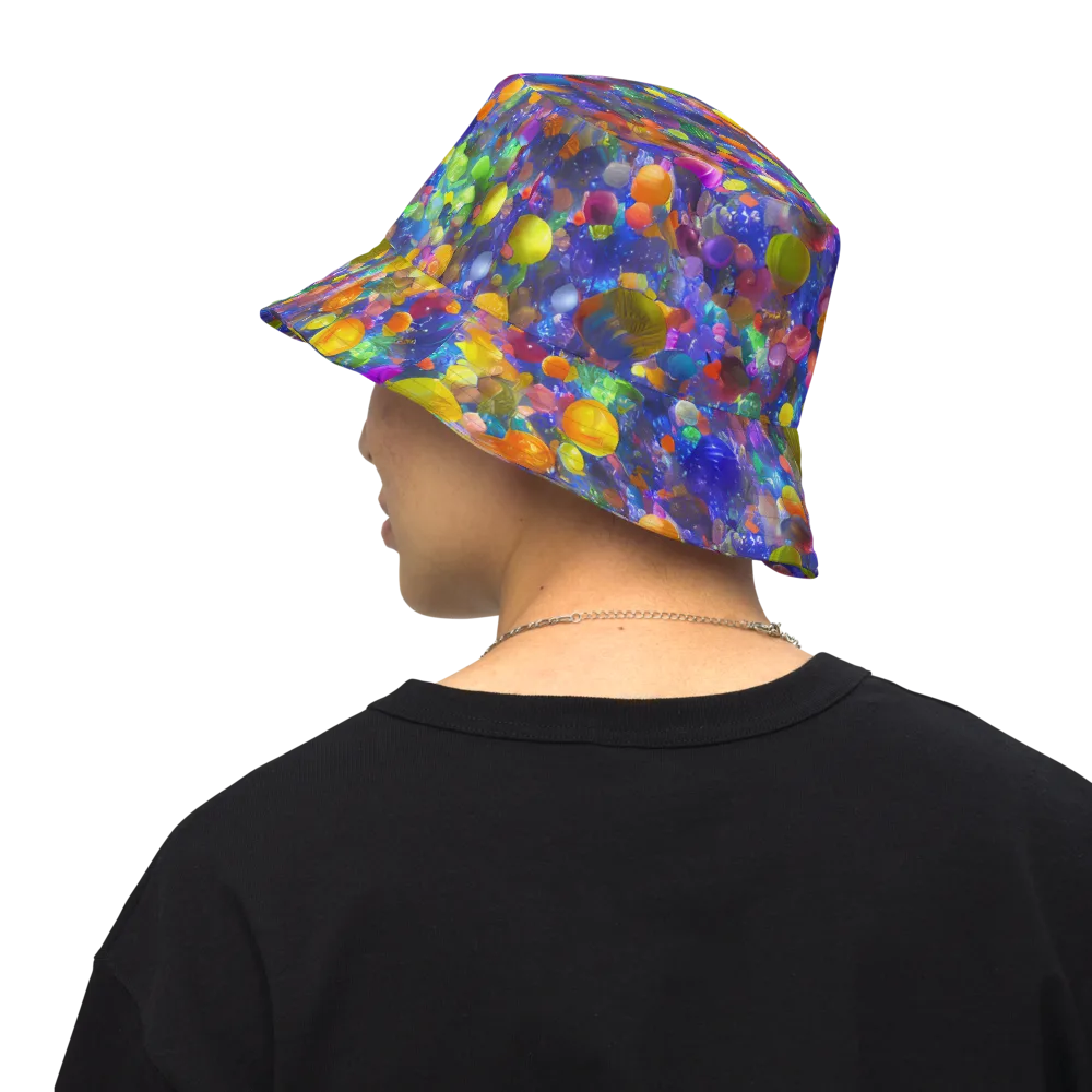 Chromatic Candy on Reversible Bucket Hat — Back Inside