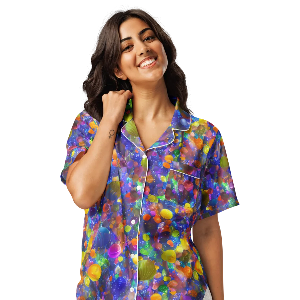 Chromatic Candy on Women's Short Sleeve Pajama Top — Front