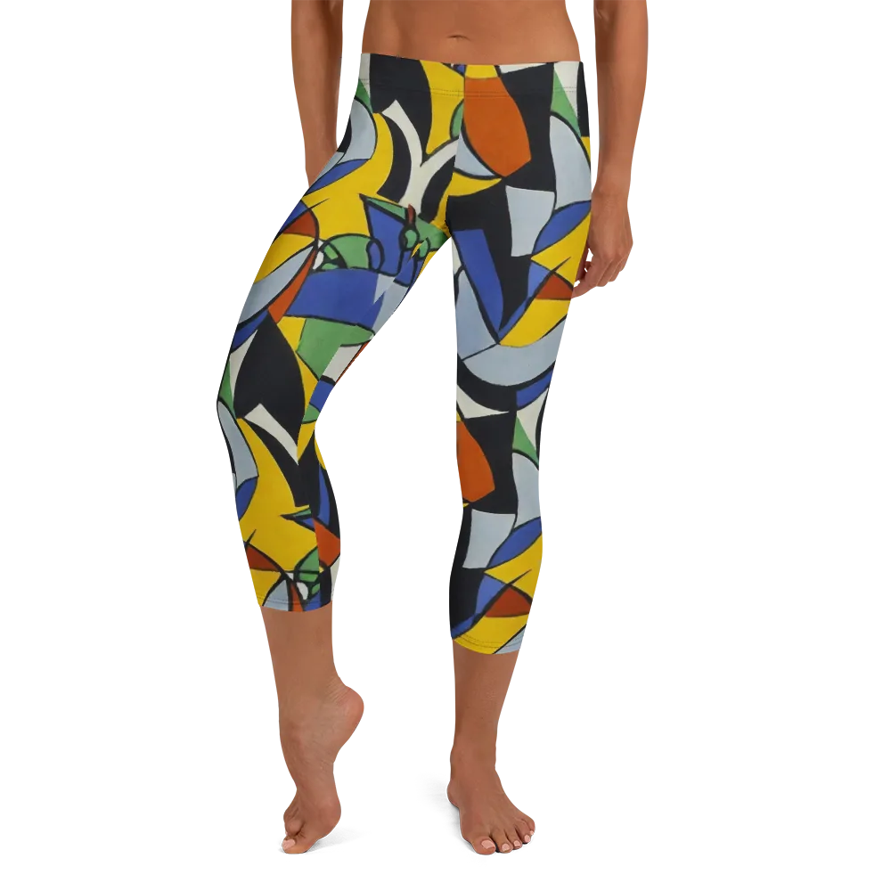 Chromatic Paradox on Capri Leggings — Front