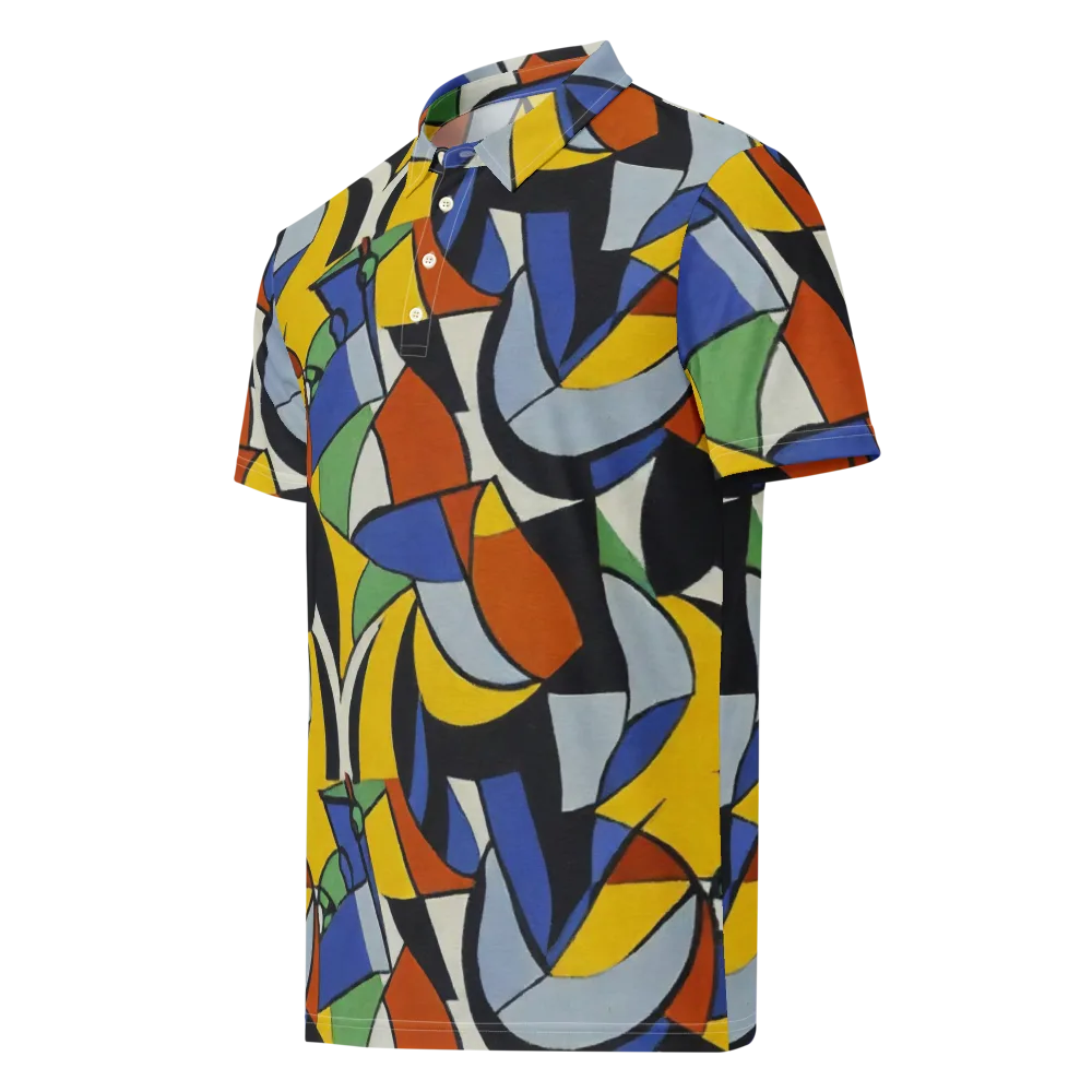 Chromatic Paradox on Men's Slim Fit Polo Shirt — Left Front