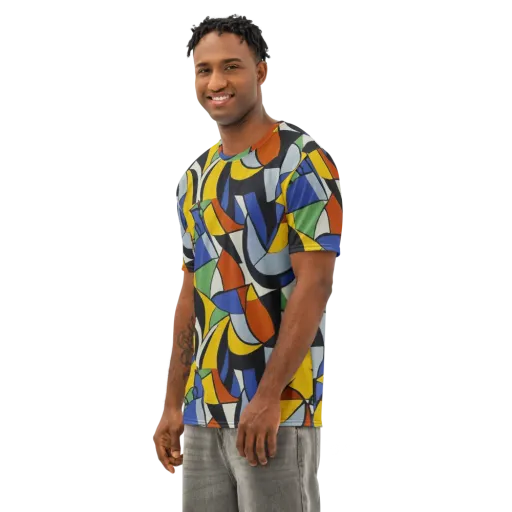 Chromatic Paradox on a Men's Cotton Crew Neck T-Shirt